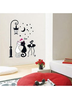 Art Design Home Decoration Wall Decor Cute Cat Couple Sticker Black 60x33cm - v1533806732/N16183012A_5