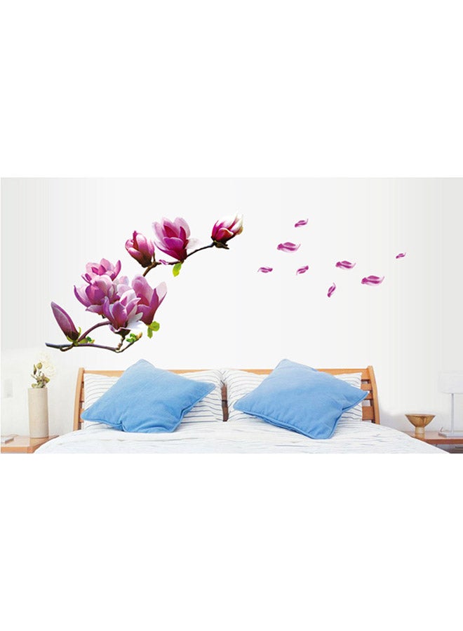 ANSELF Beautiful Mangnolia Flowers Removable Wall Sticker Multicolor  - Image 4
