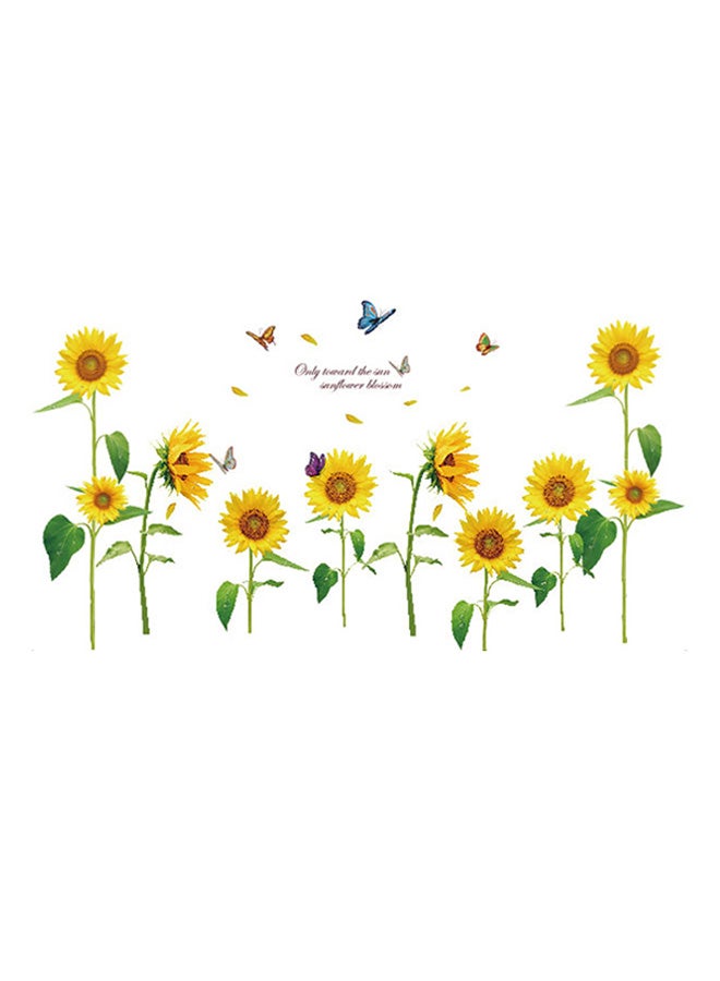 ANSELF Sunflower Butterfly Dancing In Summer Removable Wall Sticker Multicolor - Image 3