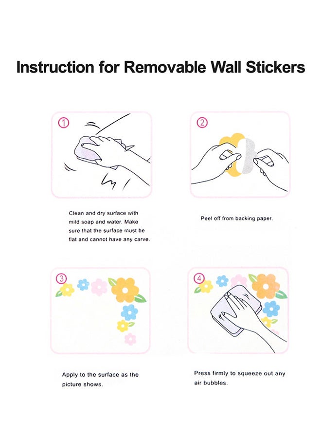 ANSELF Sunflower Butterfly Dancing In Summer Removable Wall Sticker Multicolor - Image 5