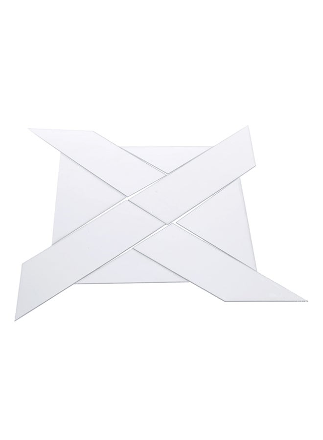 ANSELF Geometric DIY 3D Mirror Removable Wall Sticker Silver - Image 3