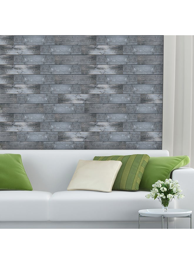 ANSELF Waterproof Self-Adhesive Multi-Purpose Wood Grain Wallpaper Grey - Image 3