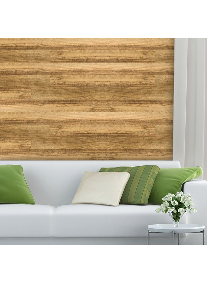 ANSELF Waterproof Self-Adhesive Multi-Purpose Vintage Wood Grain Wallpaper Brown 196.8x7.8inch  - Image 4