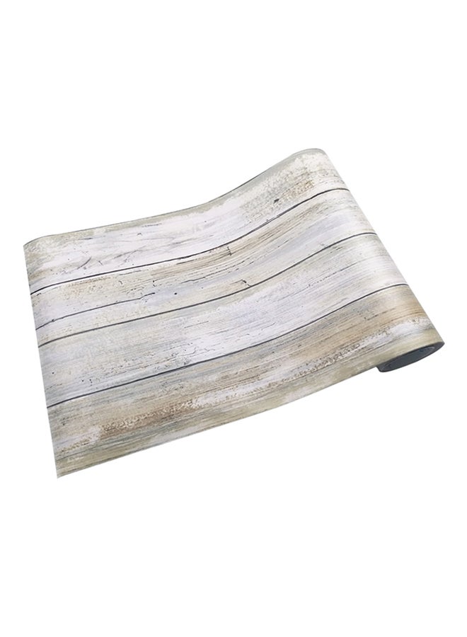 ANSELF - Waterproof Self-Adhesive Multi-Purpose Vintage Wood Grain Wallpaper Brown 320x40cm - Image 1