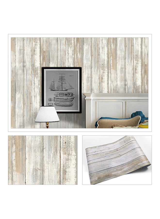 ANSELF - Waterproof Self-Adhesive Multi-Purpose Vintage Wood Grain Wallpaper Brown 320x40cm - Image 1