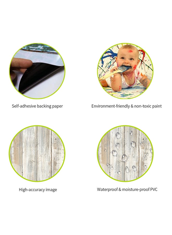 ANSELF - Waterproof Self-Adhesive Multi-Purpose Vintage Wood Grain Wallpaper Brown 320x40cm - Image 1