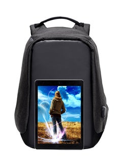 Waterproof Nylon USB Charging Anti-Theft Travel Backpack Black - v1533809528/N16200445A_3