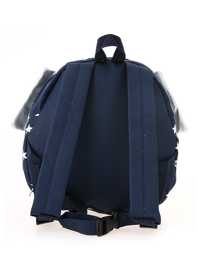 Star Printed Pattern Canvas Backpack Blue/White - Image 2