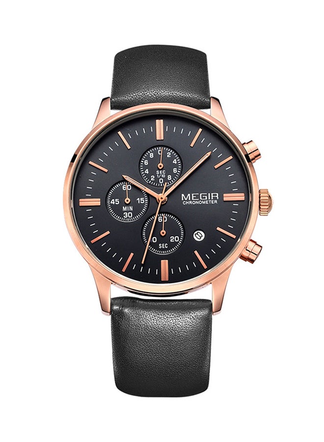 ميجر ساعة كرونوغراف بسوار من جلد البولي يوريثان مقاومة للماء طراز 2011-2 men