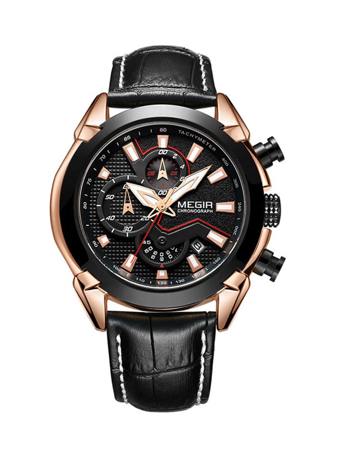 ميجر ساعة يد كرونوغراف مقاومة للماء بسوار من جلد البولي يوريثان - طراز 1-2065 men
