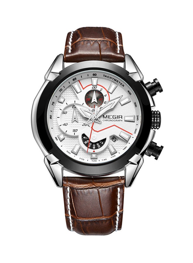 ميجر ساعة يد كرونوغراف مقاومة للماء بسوار من جلد البولي يوريثان طراز 2065-3 men