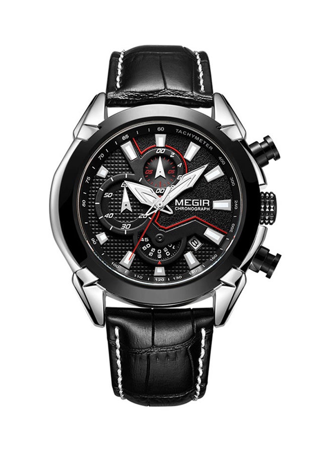 ميجر ساعة يد كرونوغراف مقاومة للماء بسوار من جلد البولي يوريثان طراز 2065-2 men