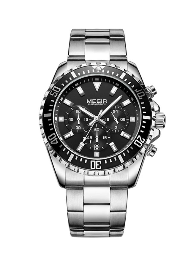 ميجر ساعة يد كرونوغراف بسوار من الإستانلس إستيل، مقاومة للماء، طراز 1-2064 للرجال - Image 1