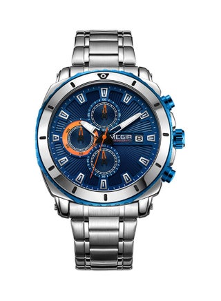 men Water Resistant Stainless Steel Chronograph Watch 2075C - v1533883918/N16233991A_1