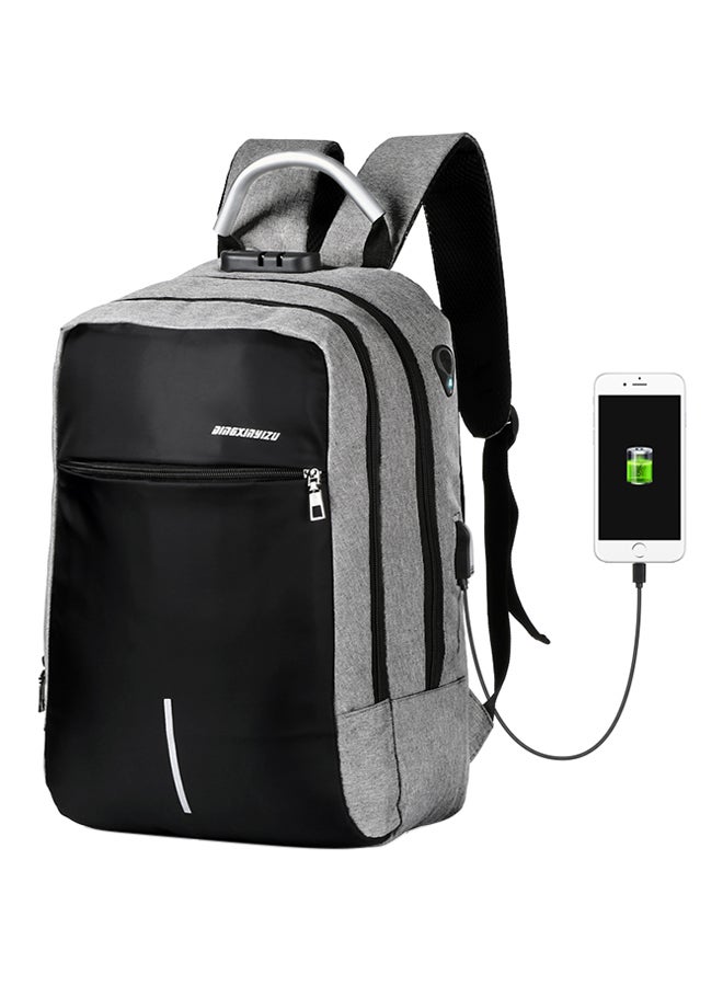 Anti Theft Lock USB Charging Port Backpack Grey/Black - v1533886429/N16242733A_1