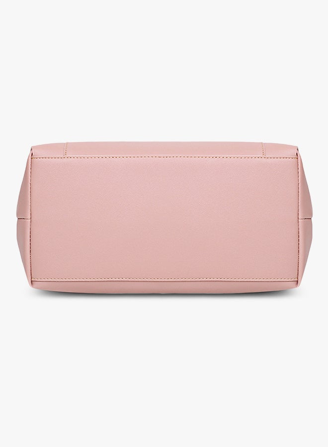 FASHION - Zipper Closure Shoulder Bag Set Pink - Image 1