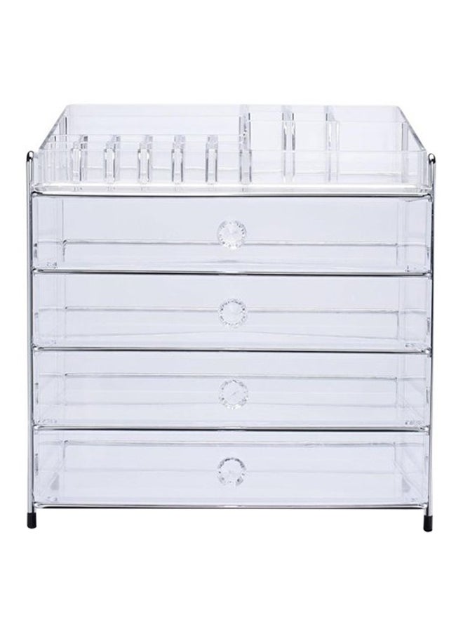 Generic 4-Layer Cosmetic Storage Box Clear - Image 1