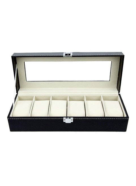 unisex 6-Slots Watch Box Organizer