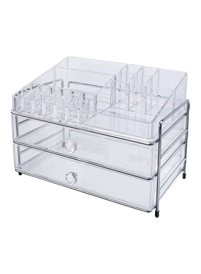 صندوق تخزين مستحضرات التجميل شفاف