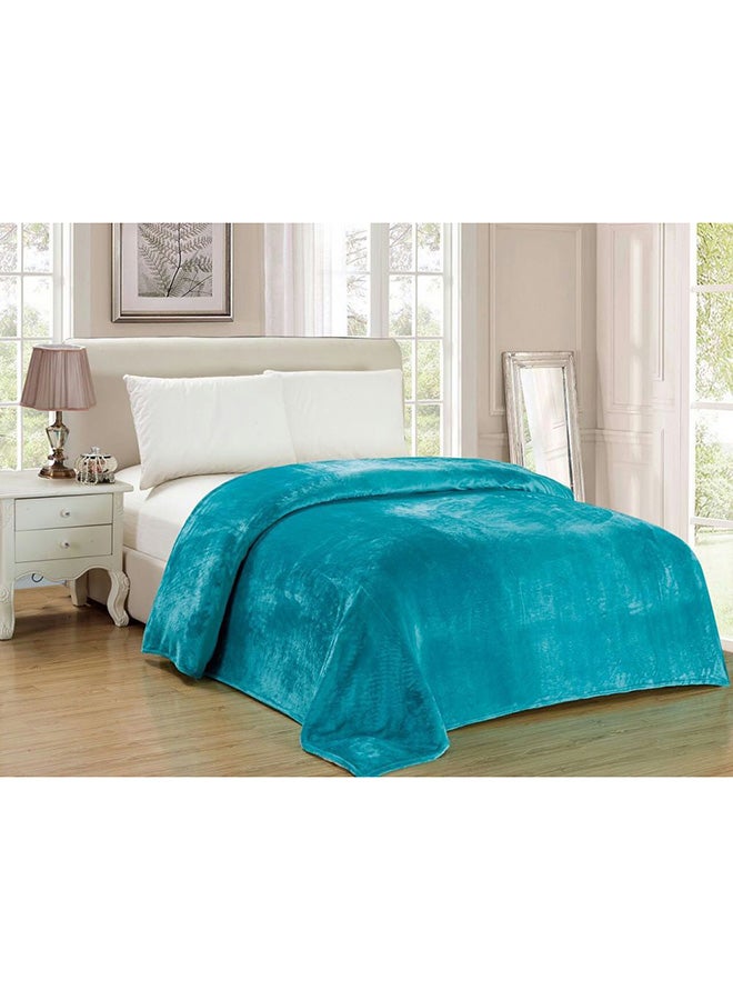 Fabienne Bed Blanket Microfiber Turquoise 220x240cm  - Image 1