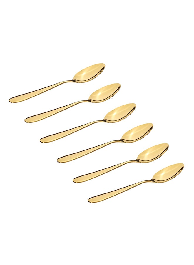 6-Piece Stainless Steel Teaspoon Set Gold 2x4x17cm - v1533903116/N16240706A_1