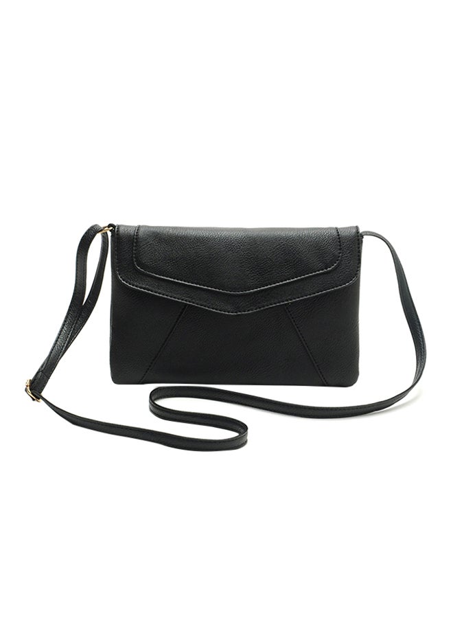 Adjustable Strap Crossbody Bag Black 