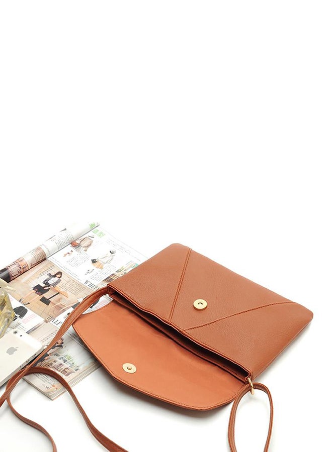 Magnetic Closure Crossbody Bag Brown  - Image 4