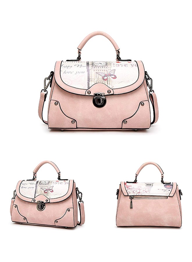 Generic - Push Lock Closure Satchel Bag Pink - Image 1