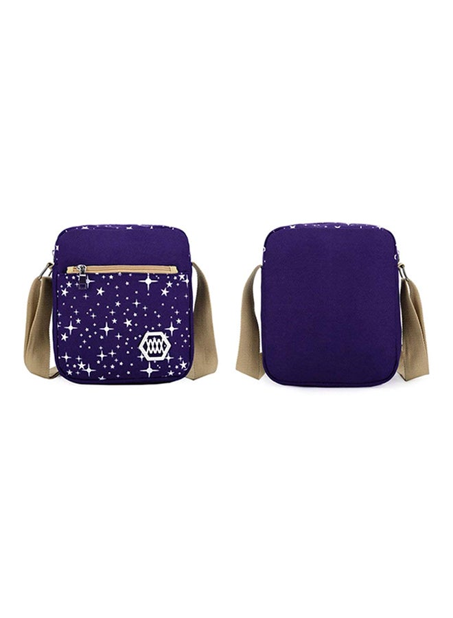 3 Piece Backpack Set Purple/Cream  - Image 5