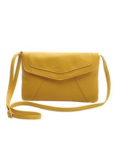 Flap Closure Crossbody Bag Yellow