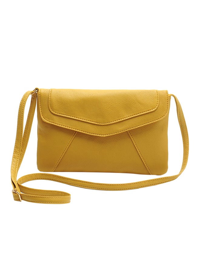 Generic - Flap Closure Crossbody Bag Yellow - Image 1