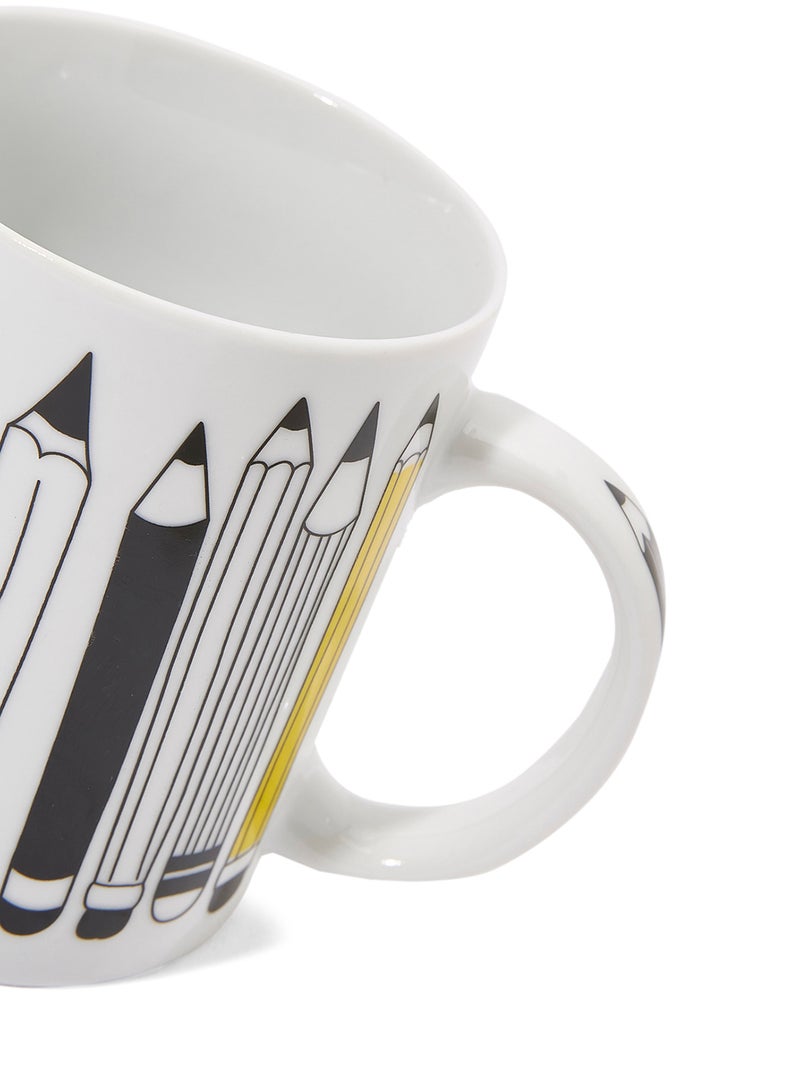 Home&Deco Pencil Design Mug White/Black Standard  - Image 2