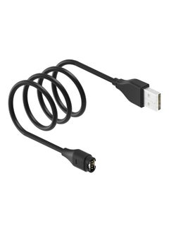 فوبيري كابل شحن ومزامنة بيانات بمنفذ USB لساعة جارمن فينكس 5/5S/5X أسود  - Image 1