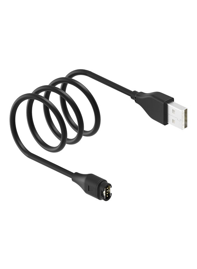 Voberry - USB Data Sync Charging Cable For Garmin Fenix 5/5S/5X Black - Image 1