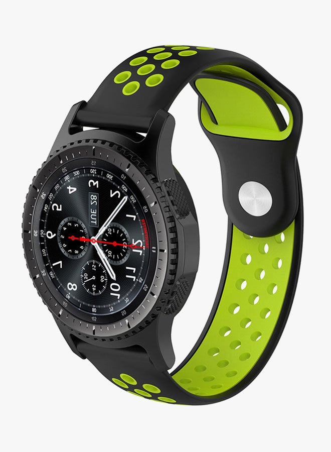 Voberry Smartwatch Replacement Band For Samsung Gear S3 Frontier Black/Green - Image 3