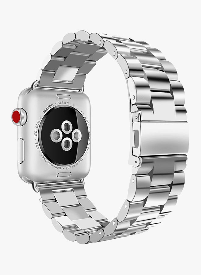Voberry Replacement Band For Apple Watch Series 1/2/3 42mm Silver  - Image 2