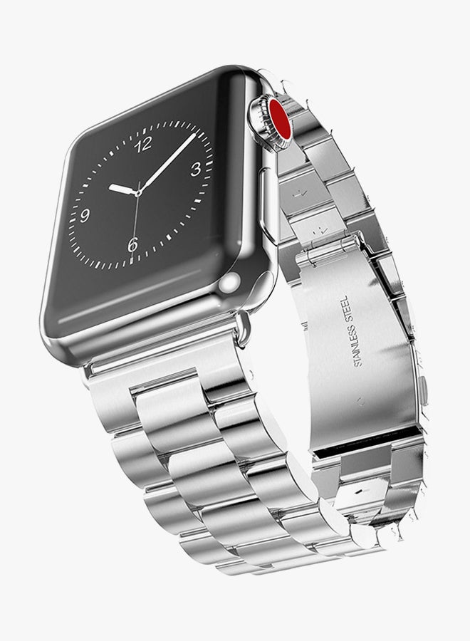 Voberry Replacement Band For Apple Watch Series 1/2/3 42mm Silver  - Image 3