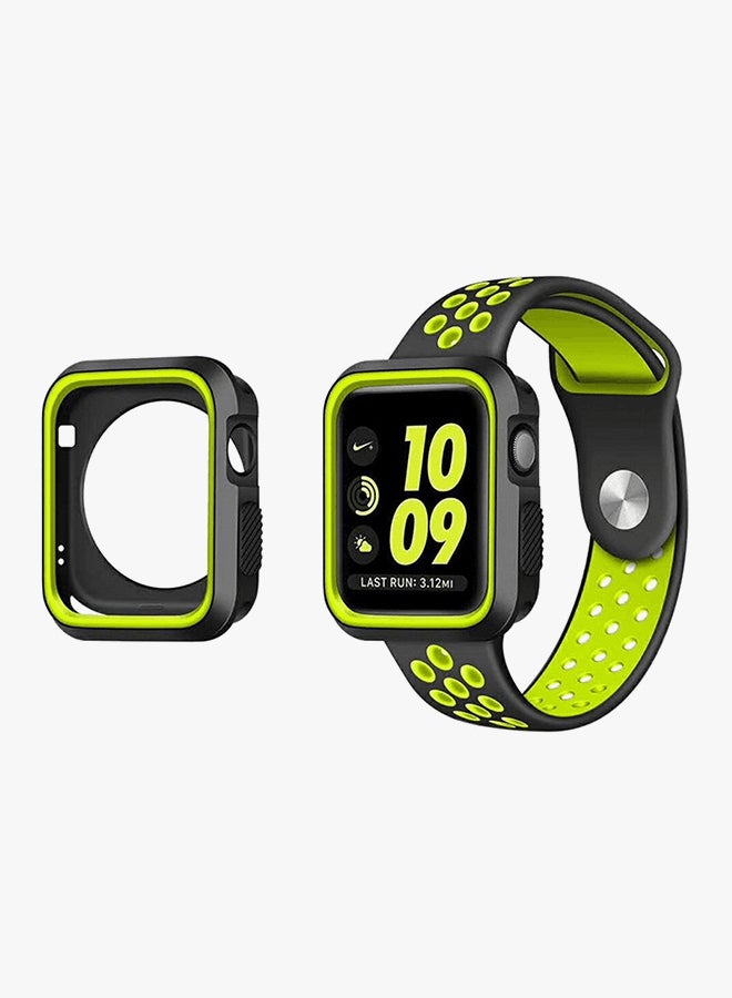 Voberry Protective Cover For Apple Watch Series 3 42mm Green/Black - Image 3