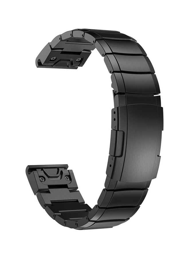 Voberry Stainless Steel Replacement Band For Garmin Fenix 5S Black - Image 1
