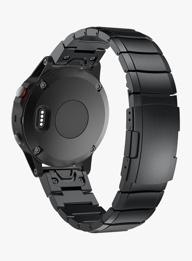 Voberry Stainless Steel Replacement Band For Garmin Fenix 5S Black - Image 2