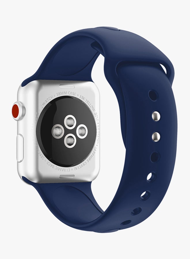 Voberry - Replacement Band For Apple Watch Series 3 42mm Navy Blue - Image 1