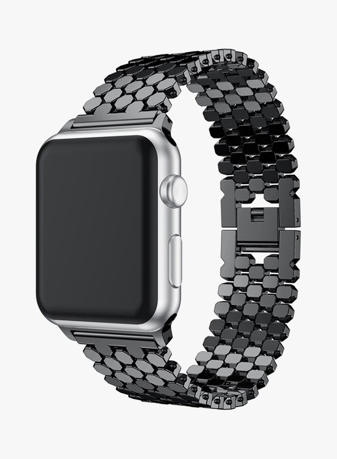 Voberry Replacement Band For Apple Watch Series 3/2/1 Black - Image 2