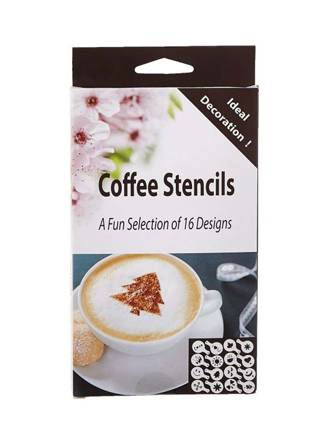 Liying 16-Piece Coffee Stencils White - Image 2