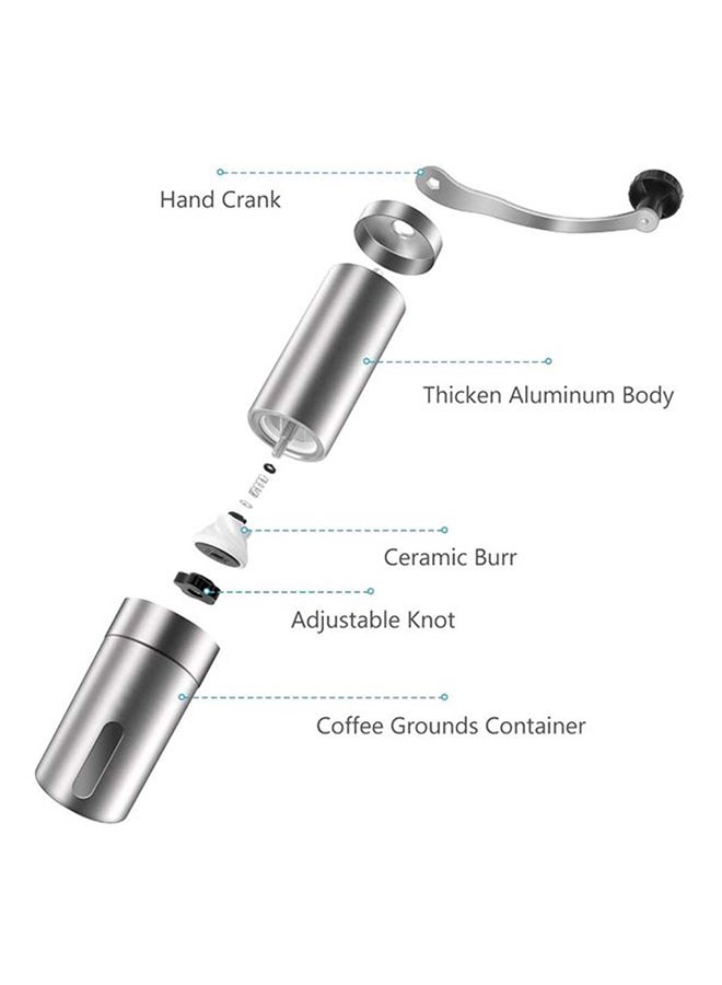 لي يينج مطحنة قهوة يدوية فضي 5.5x5.5x18.5Ø³Ù†ØªÙŠÙ…ØªØ± - Image 3