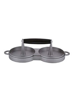 Liying Metal Double Burger Press Silver/Black 5x12x5centimeter  - Image 1