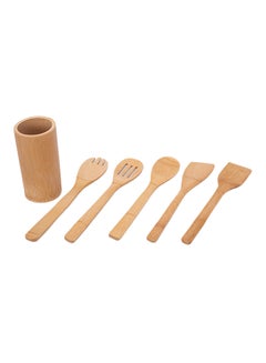 Bamboo 5-Piece Ladle Set Brown  - Image 1