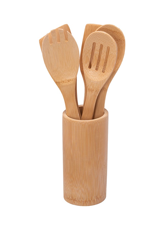 Bamboo 5-Piece Ladle Set Brown  - Image 2
