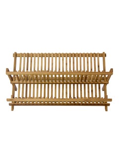 Bamboo Foldable Dish Rack Brown 50x33centimeter  - Image 1