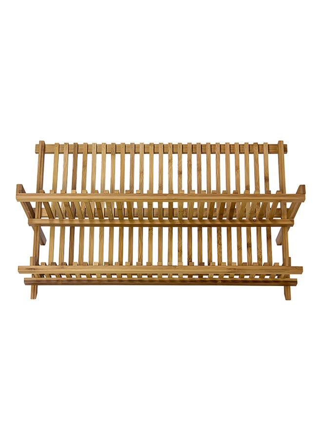 Bamboo Foldable Dish Rack Brown 50x33centimeter - Image 1