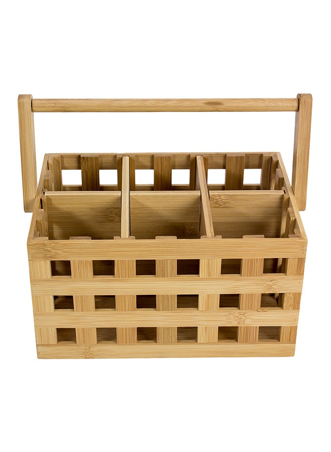 ALBERTO - Bamboo Utensil Holder Brown - Image 1
